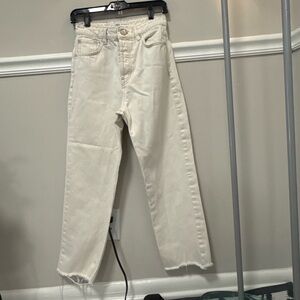 Zara Off-White Denim Jeans